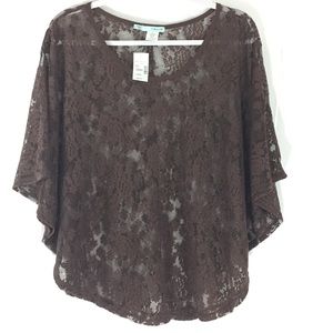 Maurice’s | Brown Poncho | Sheer